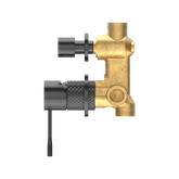 Opal Wall Shower Bath Mixer W/Divertor (Less Plate) Graphite